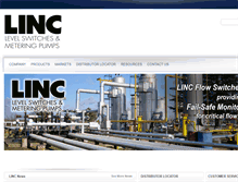 Tablet Screenshot of lincpumps.com